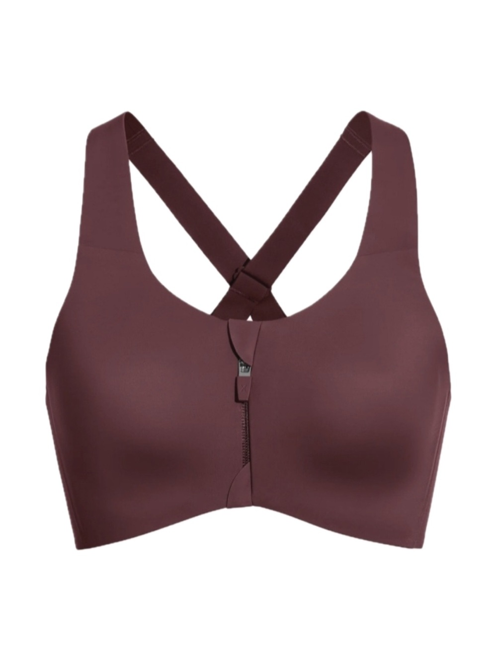 Knix Catalyst Front Zip Ultra Supportive Full Coverage Sola Brown Sports Bra